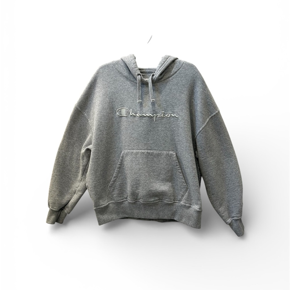 CHAMPION Women’s Size Large Heather Gray Hoodie Pullover Sweatshirt